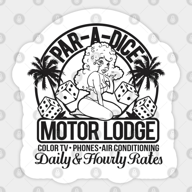 Trashy Motel Shirt Sticker by stuff101